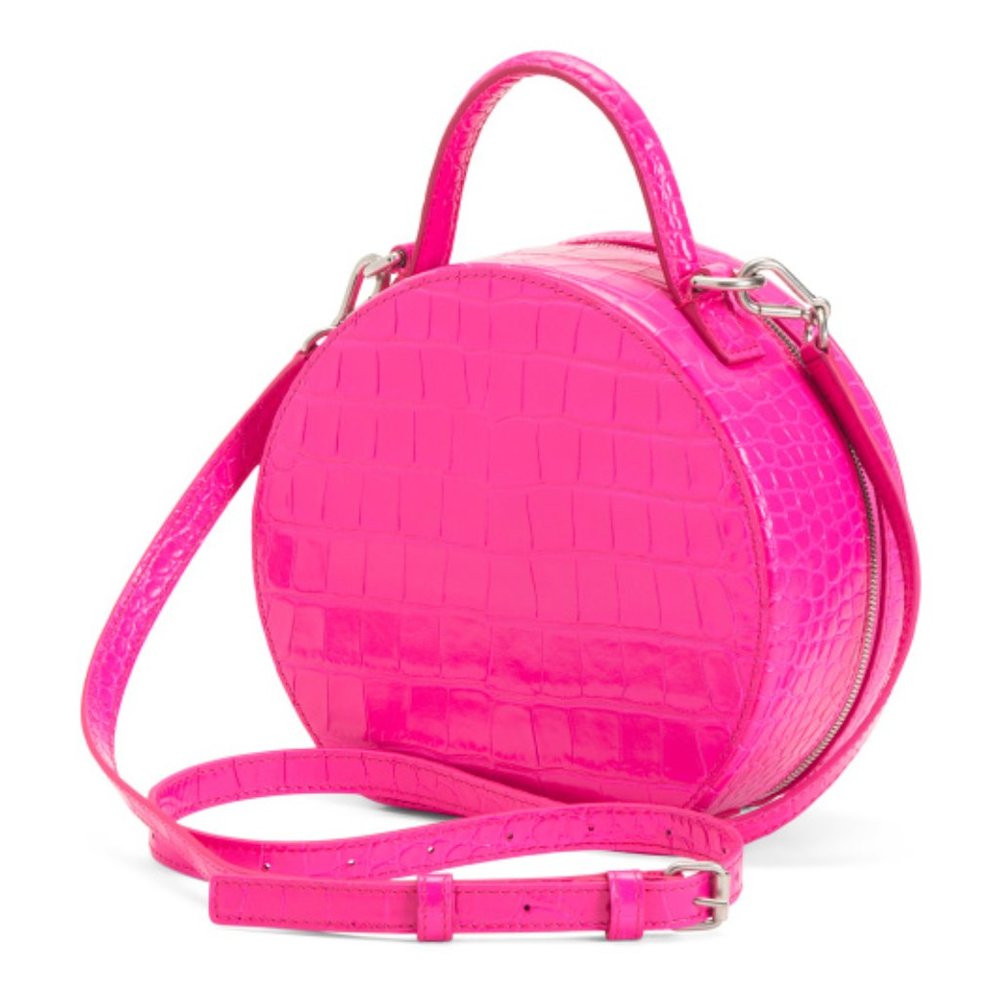 Balenciaga Vanity Round Croc Embossed Bag NWT - Picture 3 of 13